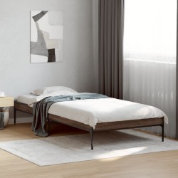 Cadre de lit sans matelas chêne marron 90x190 cm 