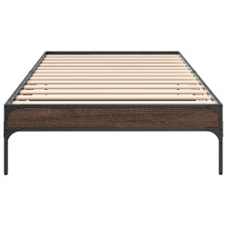 Cadre de lit sans matelas chêne marron 90x190 cm 