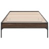 Cadre de lit sans matelas chêne marron 90x190 cm 
