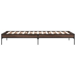 Cadre de lit sans matelas chêne marron 90x190 cm 