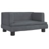 Lit pour chien gris foncé 60x40x30 cm velours 