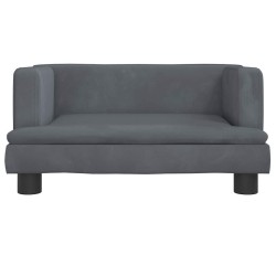 Lit pour chien gris foncé 60x40x30 cm velours 