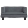 Lit pour chien gris foncé 60x40x30 cm velours 