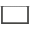 Pieds de table basse en U 2 pièces Anthracite 60 x (42-43) cm Acier 
