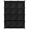 Cubes de rangement 12 pcs Noir PP 