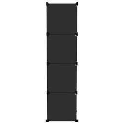 Cubes de rangement 12 pcs Noir PP 