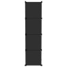 Cubes de rangement 12 pcs Noir PP 