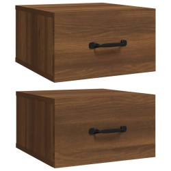 Tables de chevet murales 2 pcs Chêne marron 35x35x20 cm  