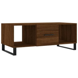 Table basse chêne marron 102x50x40 cm bois d'ingénierie 