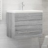 Armoire de lavabo Sonoma gris 60x38,5x48 cm Bois d'ingénierie 