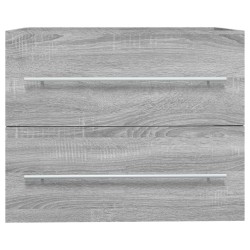 Armoire de lavabo Sonoma gris 60x38,5x48 cm Bois d'ingénierie 