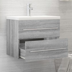 Armoire de lavabo Sonoma gris 60x38,5x48 cm Bois d'ingénierie 
