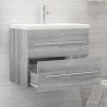 Armoire de lavabo Sonoma gris 60x38,5x48 cm Bois d'ingénierie 