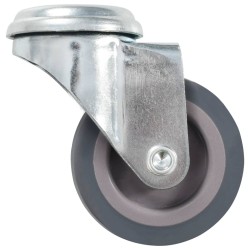 12 pcs Roulettes pivotantes à trou de boulon 50 mm 