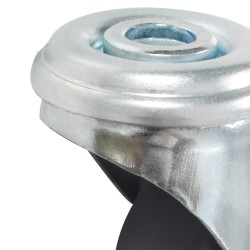 12 pcs Roulettes pivotantes à trou de boulon 50 mm 