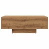 Table basse chêne artisanal 85x55x31 cm bois d'ingénierie 