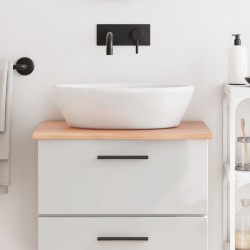 Comptoir de salle de bain marron clair 60x50x2 cm bois traité 