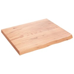 Comptoir de salle de bain marron clair 60x50x2 cm bois traité 