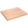 Comptoir de salle de bain marron clair 60x50x2 cm bois traité 