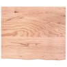 Comptoir de salle de bain marron clair 60x50x2 cm bois traité 
