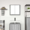 Armoire murale de salle de bain miroir sonoma gris 60x21x60 cm 