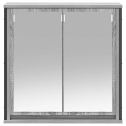 Armoire murale de salle de bain miroir sonoma gris 60x21x60 cm 