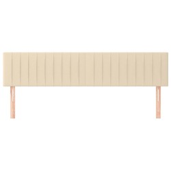 Têtes de lit 2 pcs Crème 80x5x78/88 cm Tissu 