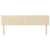 Têtes de lit 2 pcs Crème 80x5x78/88 cm Tissu 