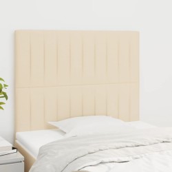 Têtes de lit 2 pcs Crème 80x5x78/88 cm Tissu 