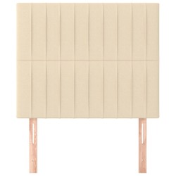 Têtes de lit 2 pcs Crème 80x5x78/88 cm Tissu 