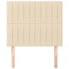 Têtes de lit 2 pcs Crème 80x5x78/88 cm Tissu 