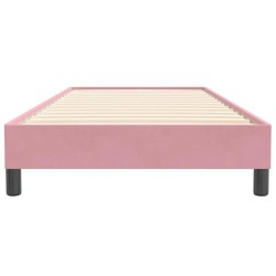Sommier à lattes de lit sans matelas rose 90x220 cm velours 