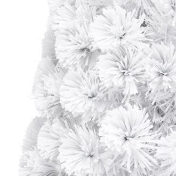 Arbre de Noël artificiel pré-éclairé blanc 120 cm fibre optique 