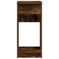Support de tour d'ordinateur et tiroir chêne fumé 35x45x77 cm 