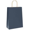 Sacs en papier 250 pcs avec poignées bleu 26x12x35 cm 