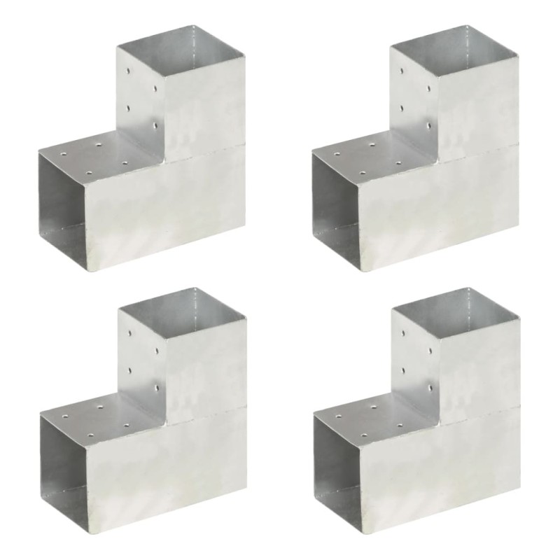 Connecteurs de poteau 4pcs Forme en L Métal galvanisé 101x101mm 