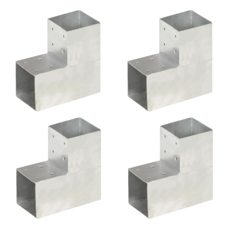 Connecteurs de poteau 4pcs Forme en L Métal galvanisé 101x101mm 