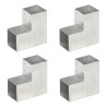 Connecteurs de poteau 4pcs Forme en L Métal galvanisé 101x101mm 