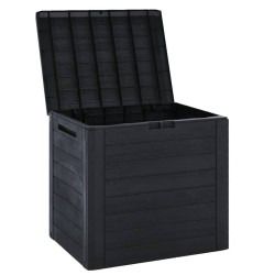 Boîte de stockage jardin Anthracite 58,5x46x55 cm Polypropylène 