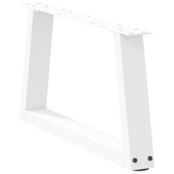 Pieds de table basse en forme de V, 2 pièces, blanc, 60 x (30-31,3) cm, acier 
