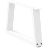 Pieds de table basse en forme de V, 2 pièces, blanc, 60 x (30-31,3) cm, acier 