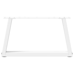 Pieds de table basse en forme de V, 2 pièces, blanc, 60 x (30-31,3) cm, acier 