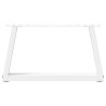 Pieds de table basse en forme de V, 2 pièces, blanc, 60 x (30-31,3) cm, acier 