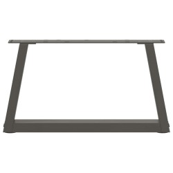 Pieds de table basse en forme de V, 2 pièces, anthracite, 60 x (30-31,3) cm, acier 