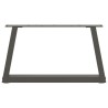 Pieds de table basse en forme de V, 2 pièces, anthracite, 60 x (30-31,3) cm, acier 