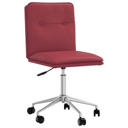 Chaise de salle à manger Rouge bordeaux Similicuir 