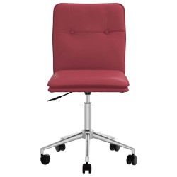 Chaise de salle à manger Rouge bordeaux Similicuir 