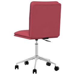 Chaise de salle à manger Rouge bordeaux Similicuir 
