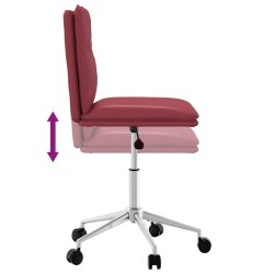 Chaise de salle à manger Rouge bordeaux Similicuir 