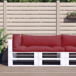 Coussins de palette lot de 3 rouge bordeaux tissu 